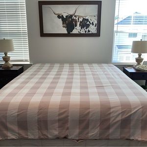Tan Buffalo Plaid King Duvet